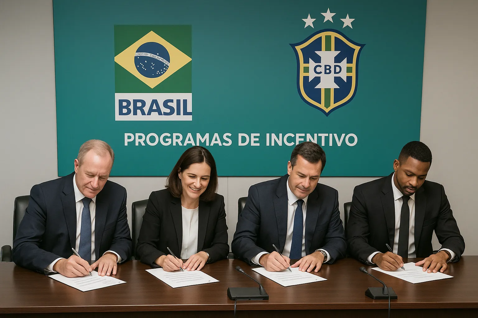 Ilustração sobre programas de incentivo ao esporte no Brasil