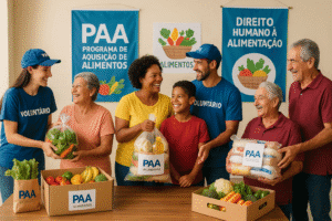 Distribuição de alimentos do Programa de Aquisição de Alimentos para famílias