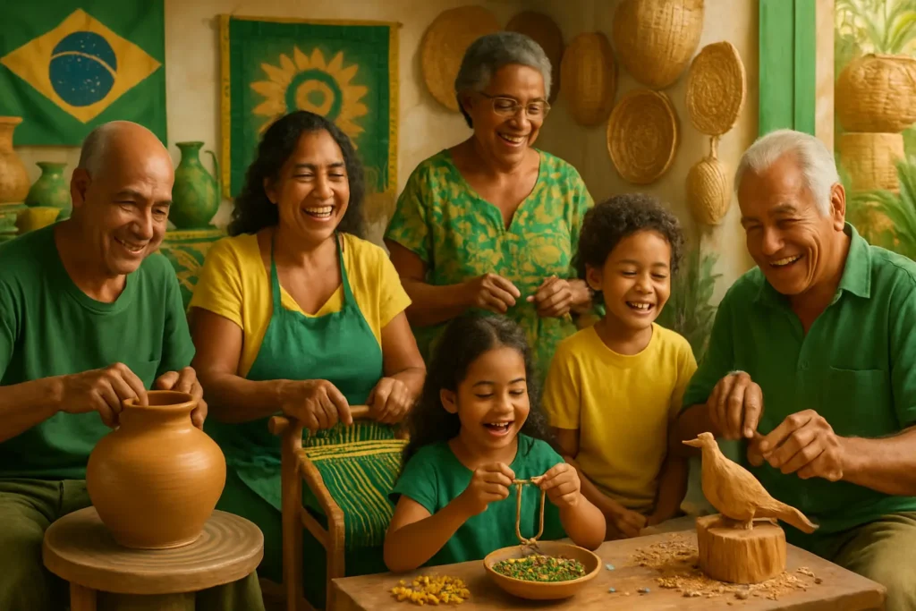 Artesanato como fonte de renda sustentável.