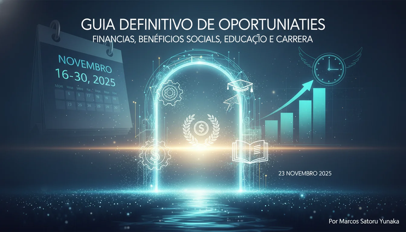 Guia Definitivo de Oportunidades: Segunda Quinzena de Novembro de 2025 - Imagem Principal