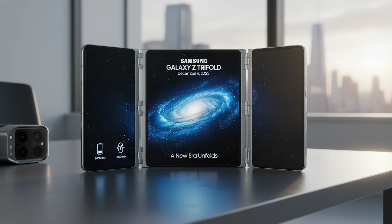 Samsung Galaxy Z TriFold: A Revolução de 3 Telas Dobráveis e Dobradiça Dupla Chegou ao Mercado? - Imagem Principal
