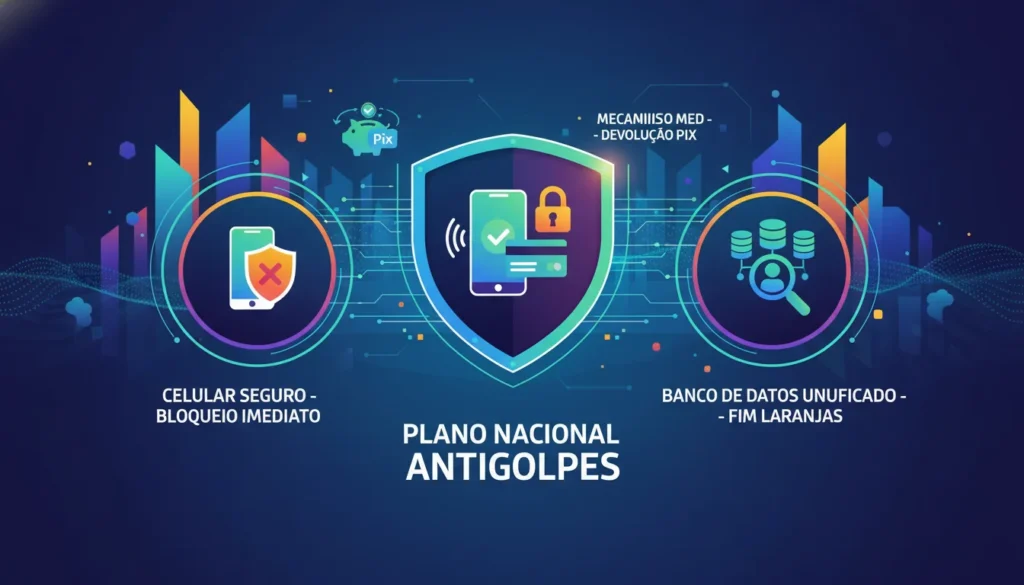 Celular Seguro, Combate a Fraudes, Crimes Cibernéticos, Fraudes Digitais, Golpes Bancários, governo federal, Mecanismo Especial de Devolução, Pix Seguro, Plano Nacional Antigolpes, Prevenção de Golpes, Proteção Online, Segurança digital