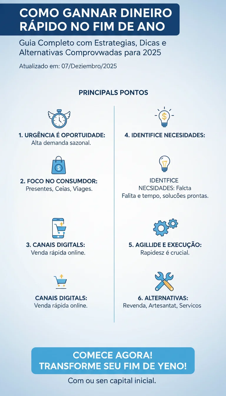 Como Ganhar Dinheiro Rápido no Fim de Ano: Guia Completo com Estratégias, Dicas e Alternativas Comprovadas para 2025 - Infográfico