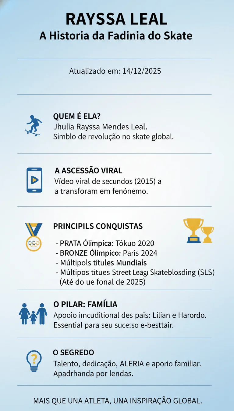 Infográfico: Trajetória de Vitórias de Rayssa Leal e Evolução no Skate (2015-2025)