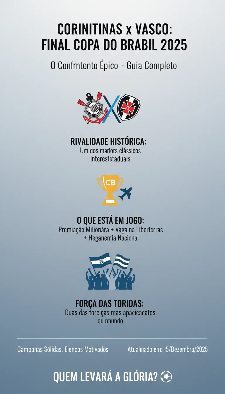 Corinthians x Vasco: O Confronto Épico da Final da Copa do Brasil 2025 – Guia Completo - Infográfico