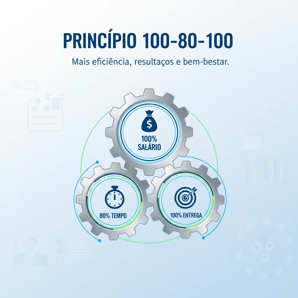 Representação visual do debate jurídico sobre a semana de 4 dias no Brasil e a legislação da CLT