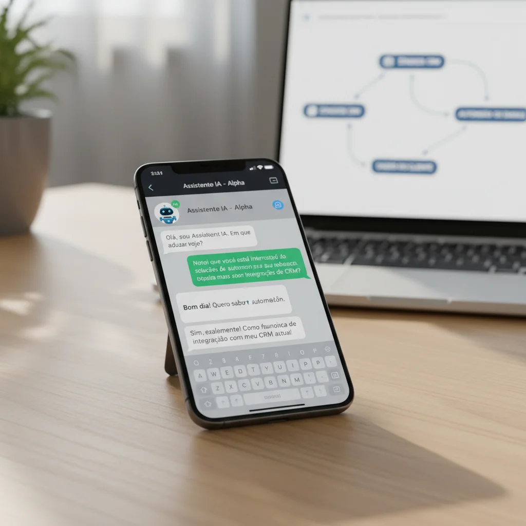 Especialista analisando métricas de automação humana e IA para pequenas empresas